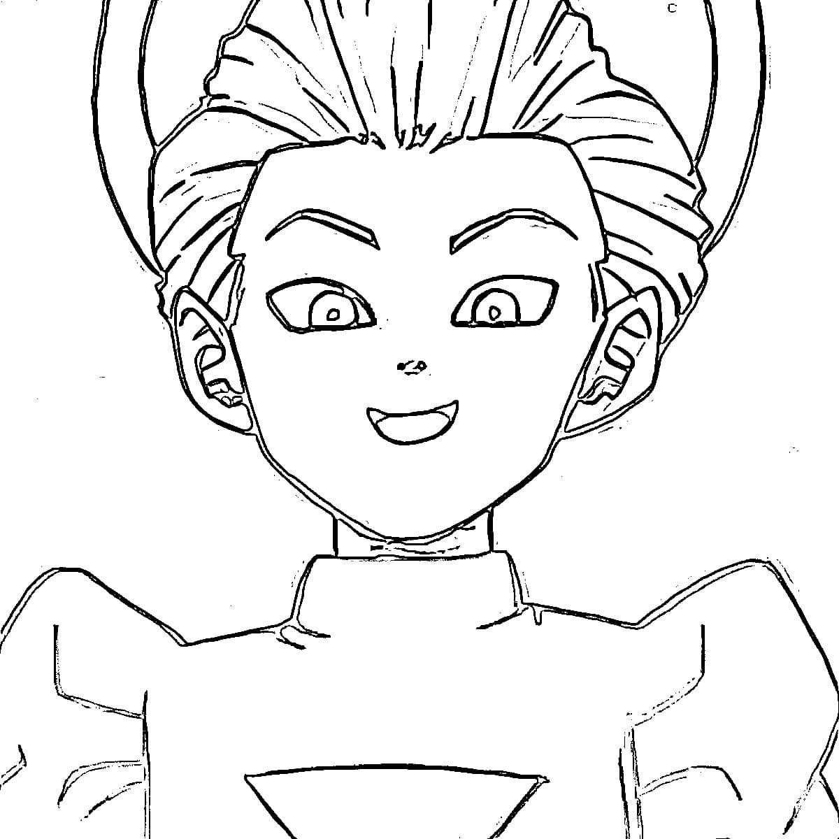 Coloriage Daishinkan Souriant