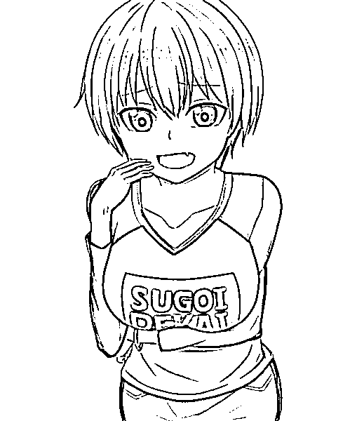Coloriage Hana Uzaki beauté