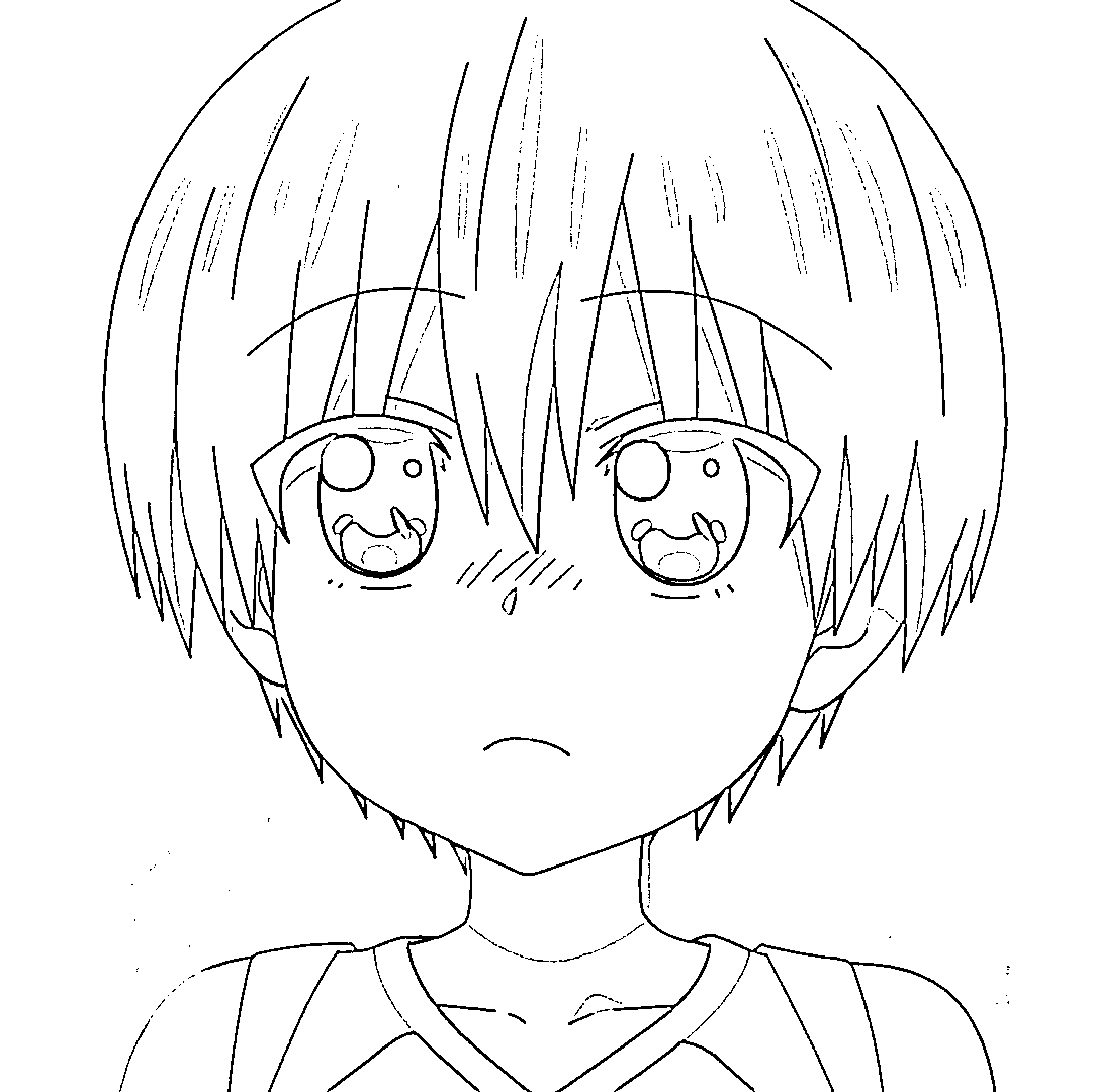 Coloriage Hana Uzaki déconcertée