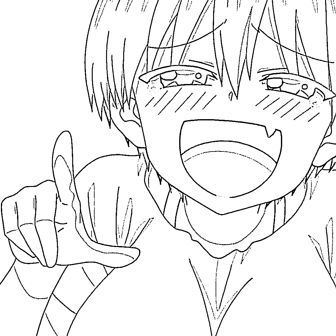 Coloriage Hana Uzaki rire