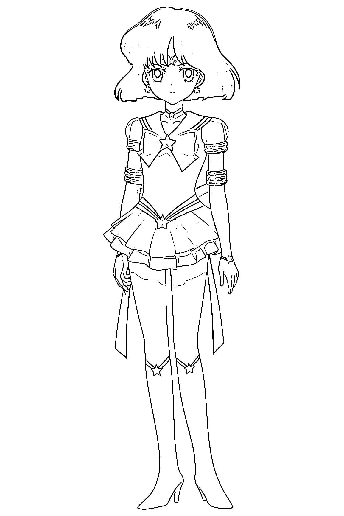 Coloriage Hotaru Tomoé debout