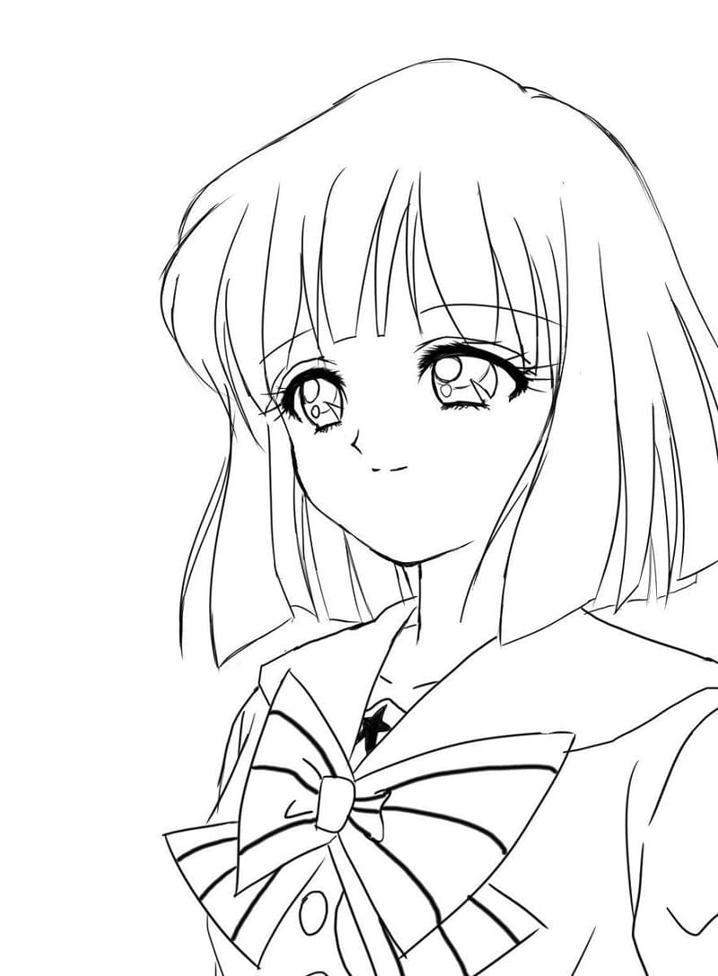 Coloriage Hotaru Tomoé mignon