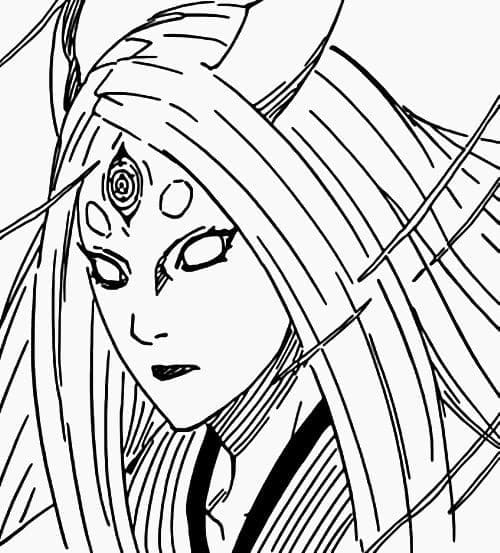 Coloriage Kaguya Ōtsutsuki affronter