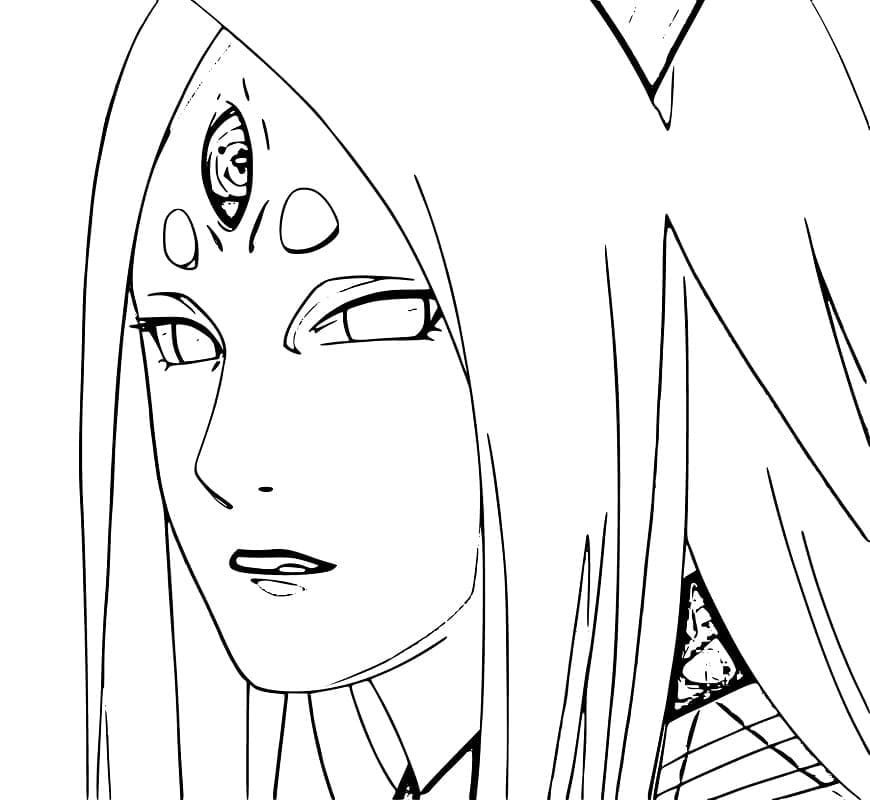 Coloriage Kaguya Ōtsutsuki de Naruto Shippuden