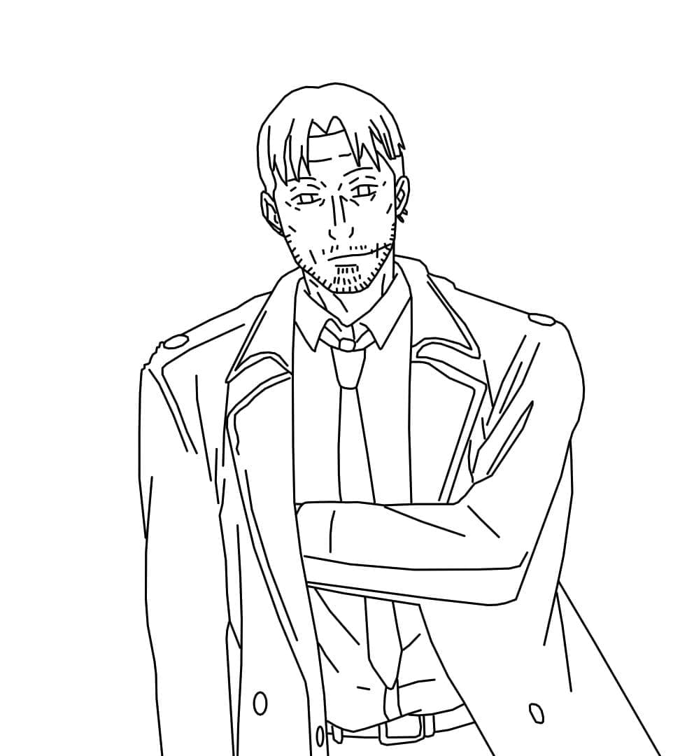 Coloriage Kishibe dans Chainsaw Man