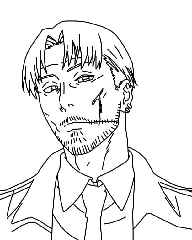 Coloriage Kishibe de Chainsaw Man
