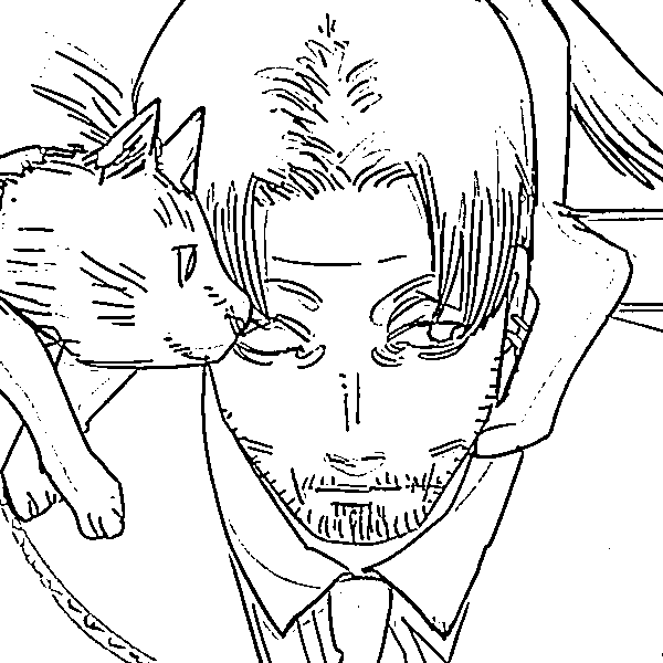 Coloriage Kishibe et le chat