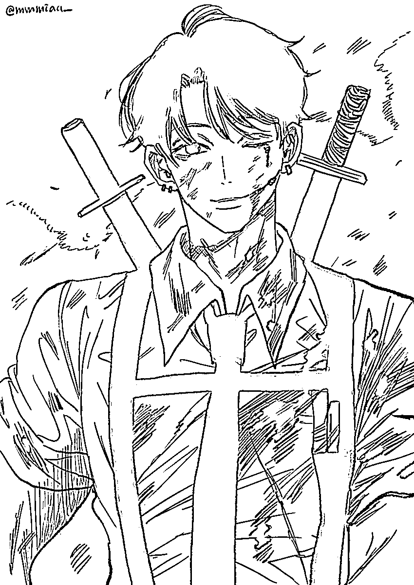 Coloriage Kishibe jeune