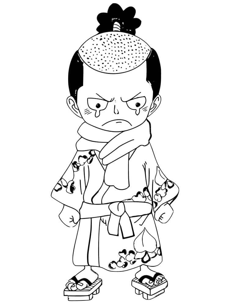 Coloriage Kozuki Momonosuke dans One Piece