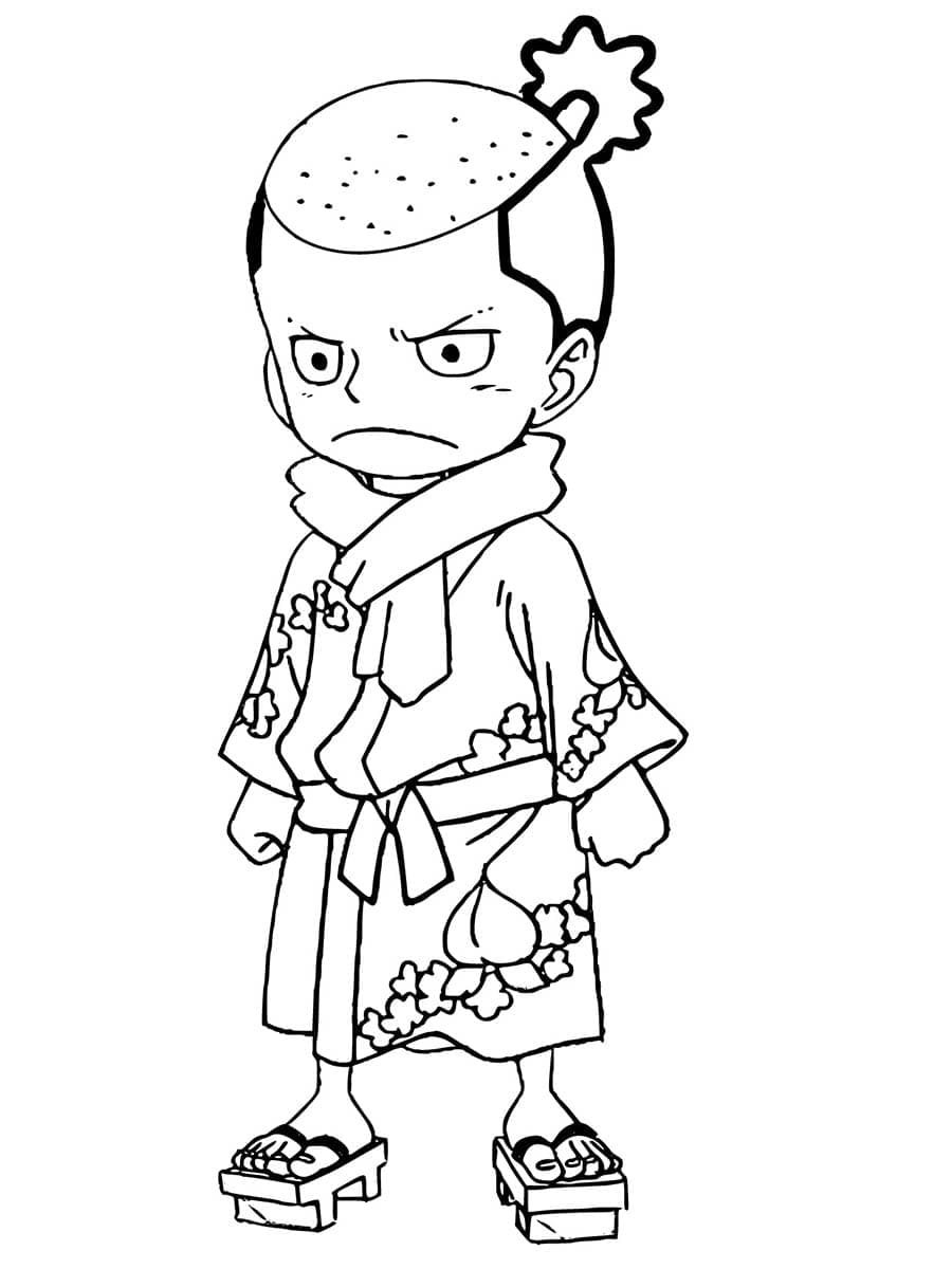 Coloriage Kozuki Momonosuke de Anime One Piece