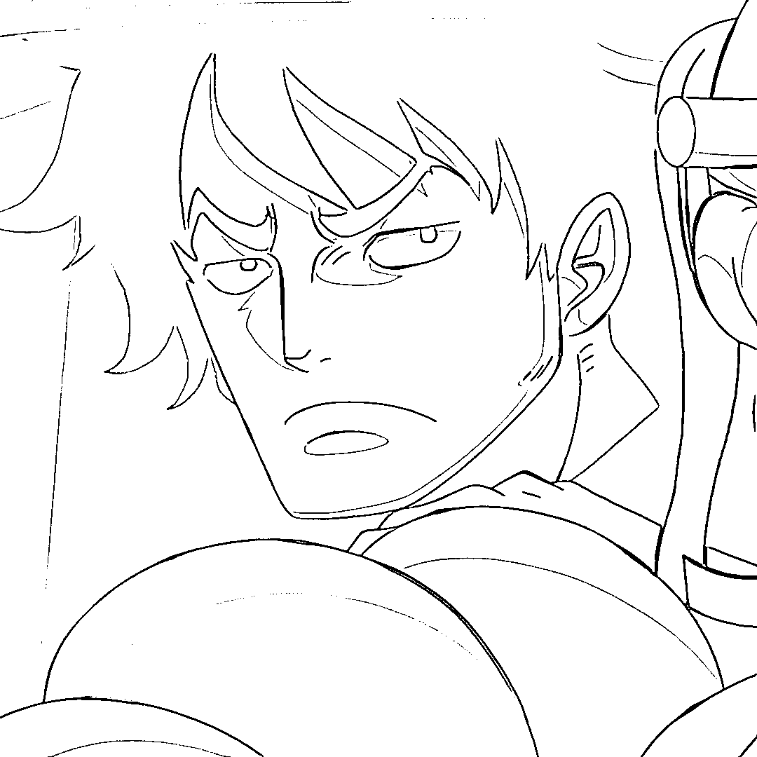 Coloriage Kozuki Momonosuke en colère