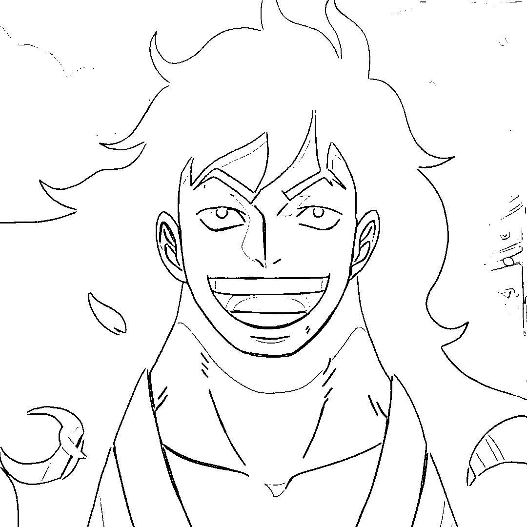 Coloriage Kozuki Momonosuke souriant