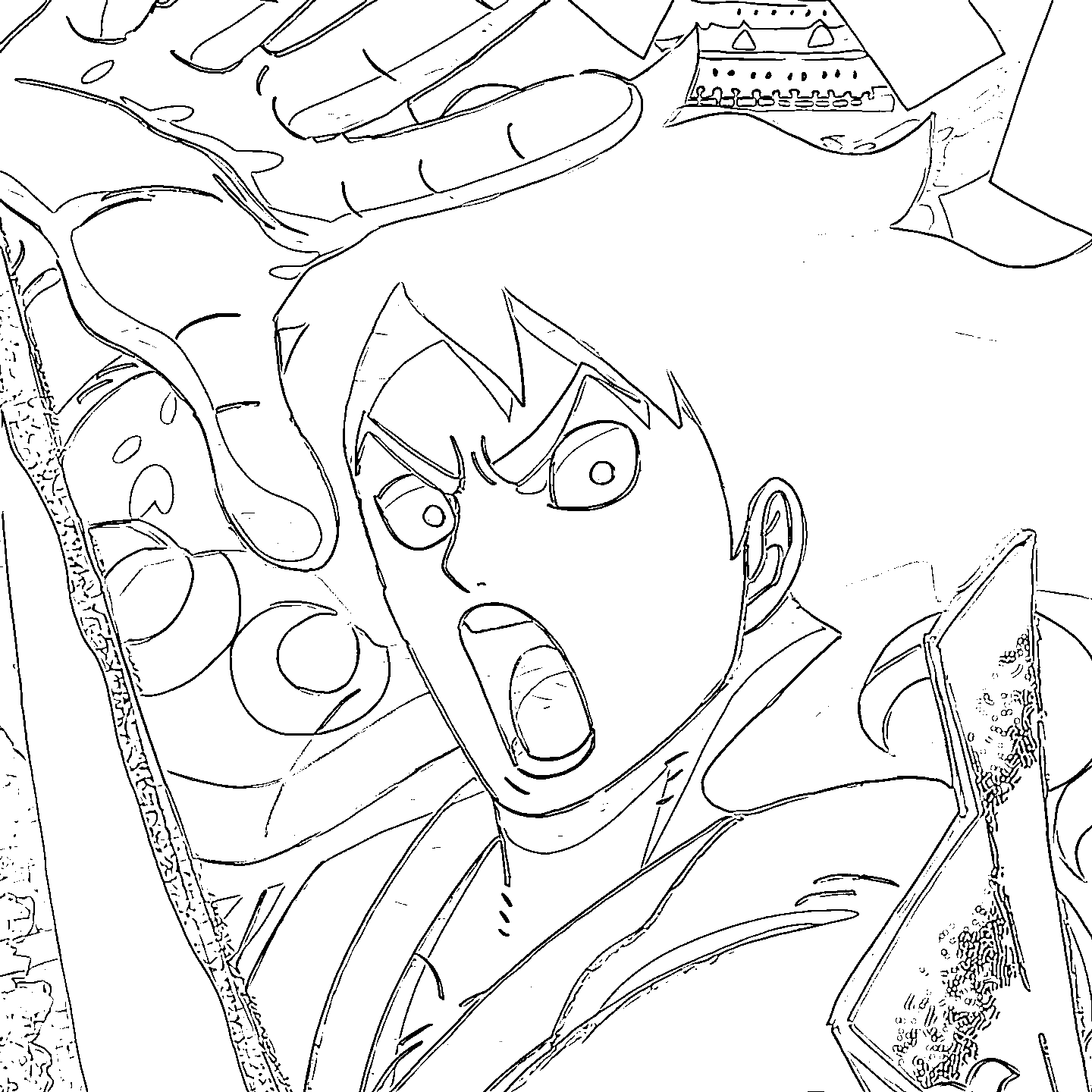 Coloriage Kozuki Momonosuke surprendre