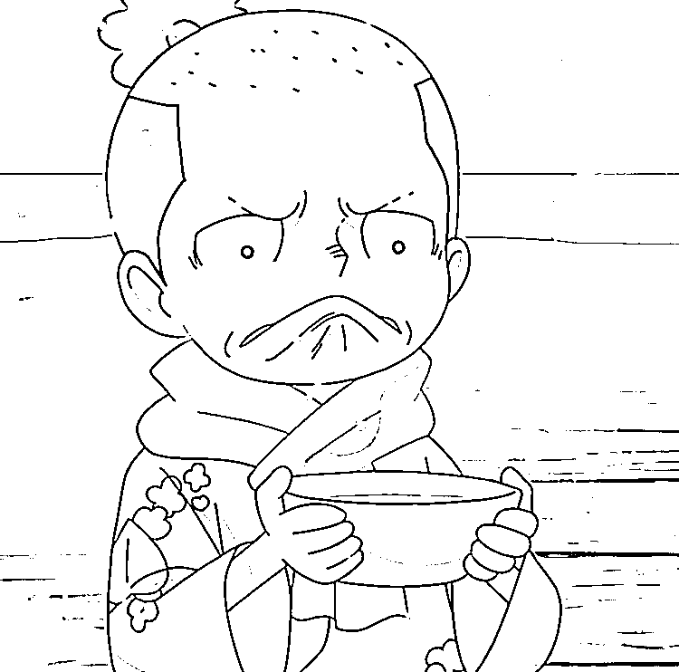 Coloriage Kozuki Momonosuke triste