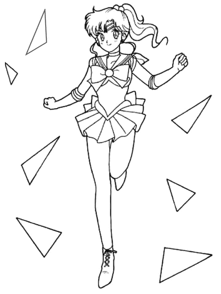 Coloriage La charmante Sailor Jupiter