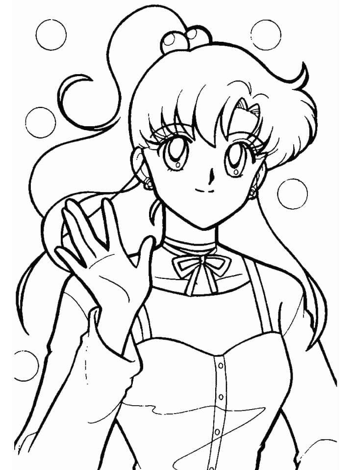 Coloriage Le charmant Makoto Kino