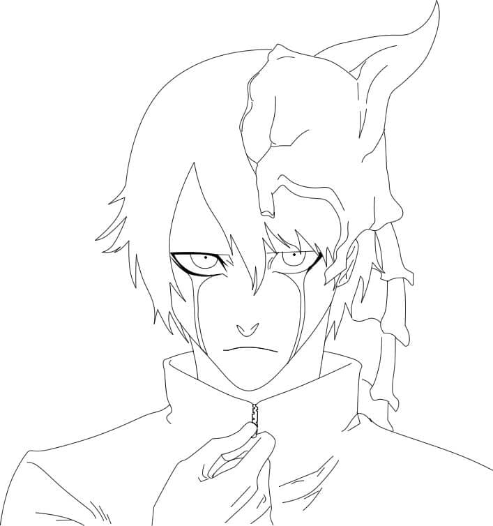 Coloriage Le visage d'Ulquiorra Cifer