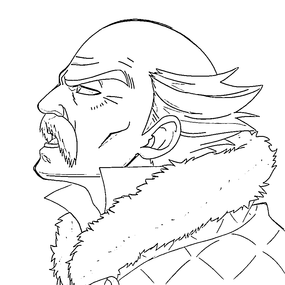 Coloriage Makarof Draer regarde