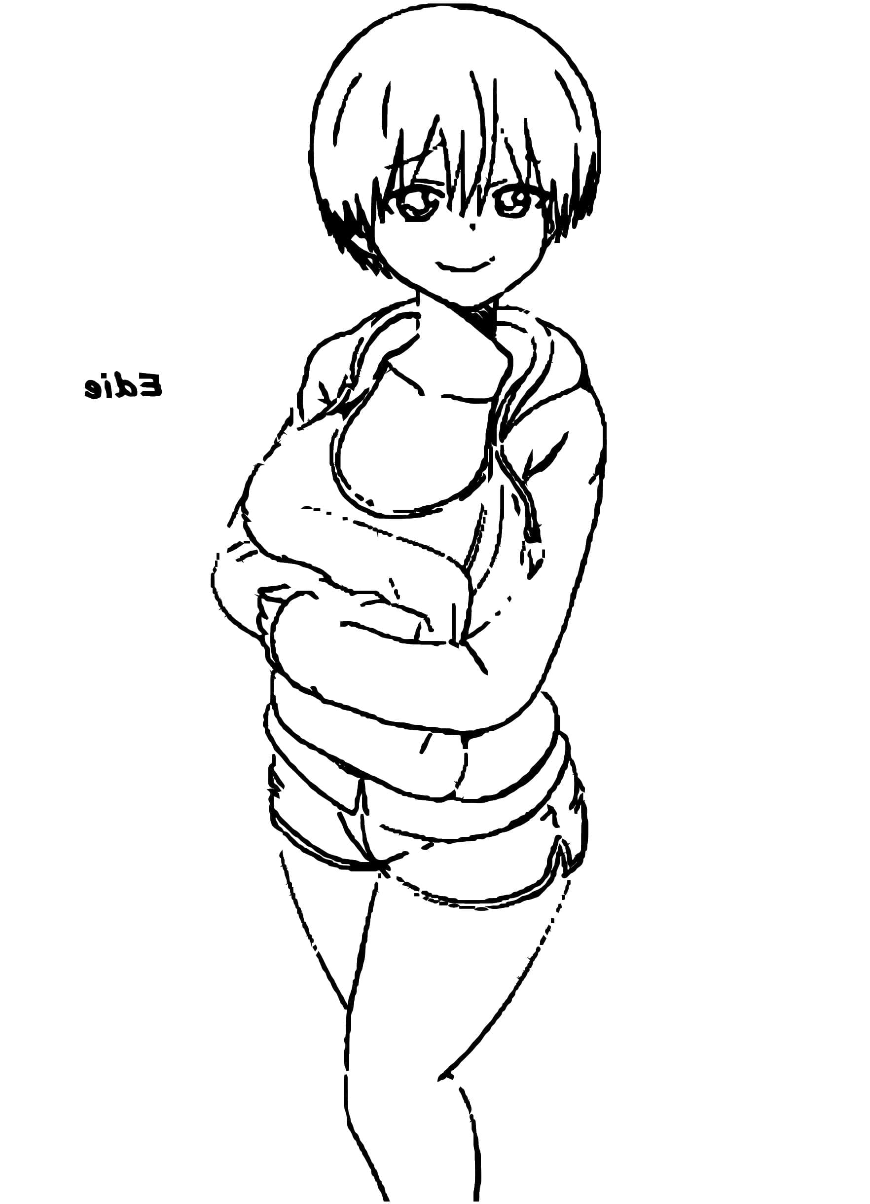 Coloriage Mignonne Hana Uzaki
