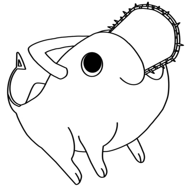 Coloriage Pochita mignonne