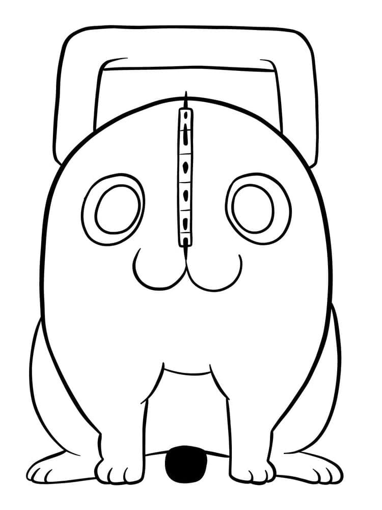 Coloriage Pochita mignonne de Chainsaw Man