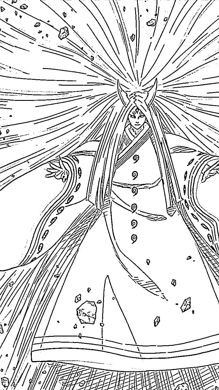 Coloriage Puissant Kaguya Ōtsutsuki