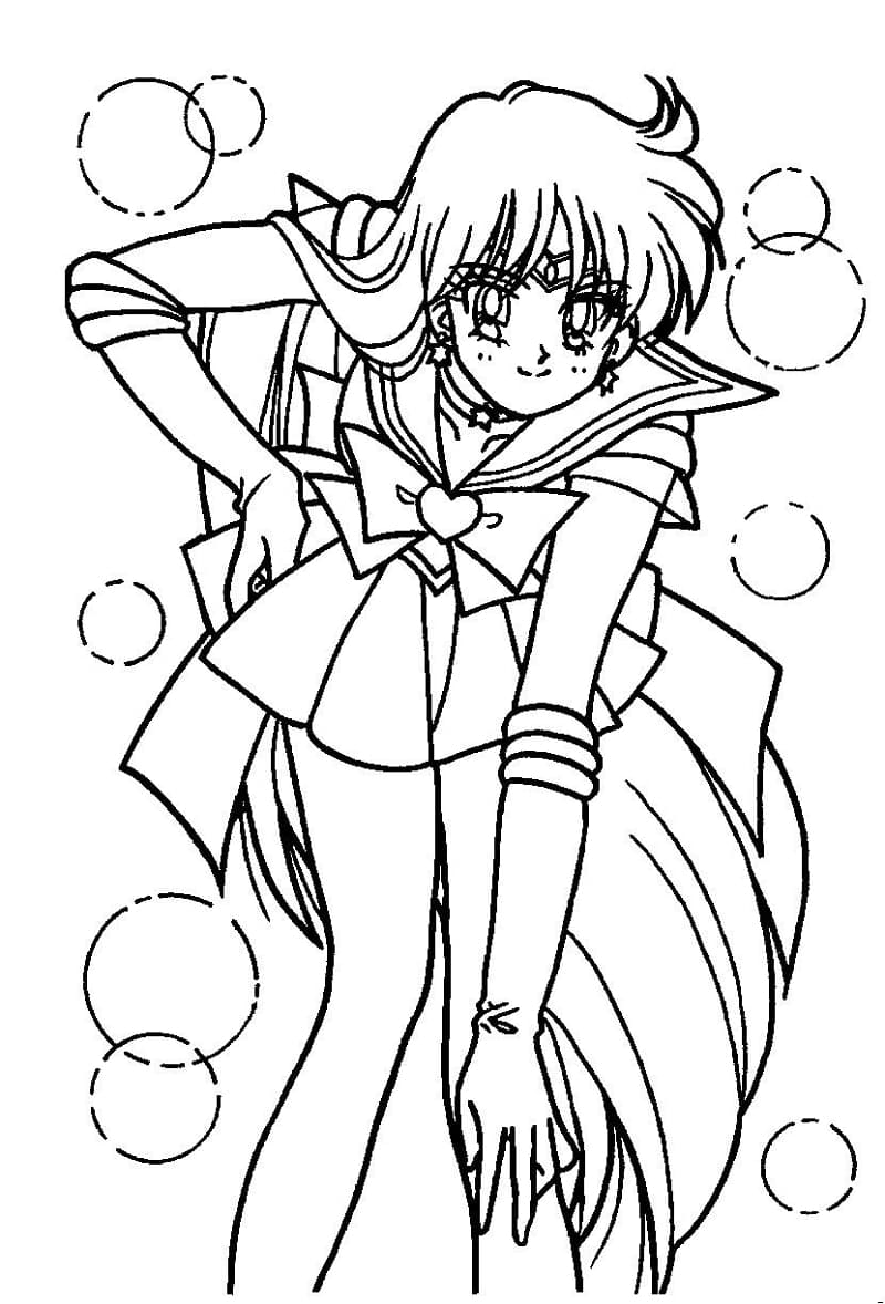 Coloriage Rei Hino amical