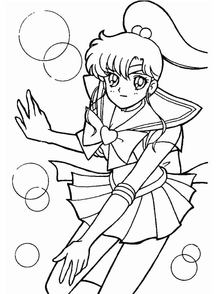 Coloriage Sailor Jupiter Jolie