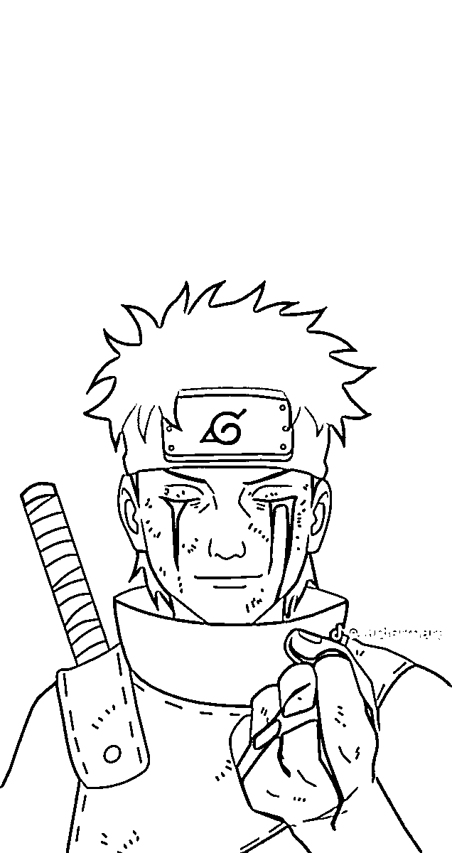 Coloriage Shisui Uchiha avec de la glace