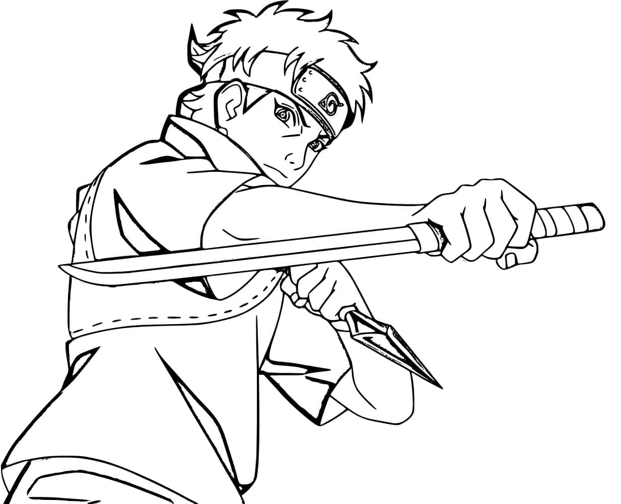 Coloriage Shisui Uchiha de Anime Naruto