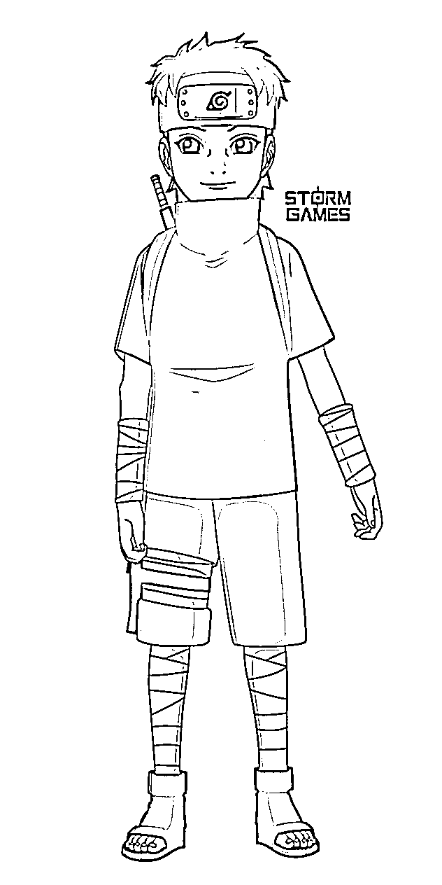 Coloriage Shisui Uchiha enfant