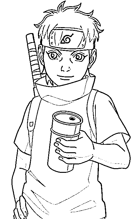 Coloriage Shisui Uchiha mignon