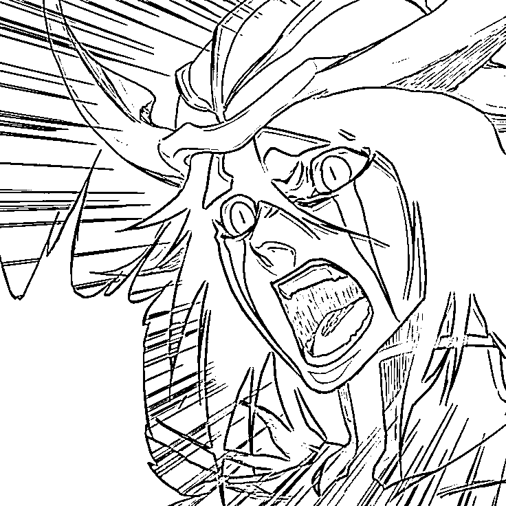 Coloriage Ulquiorra Cifer en colère