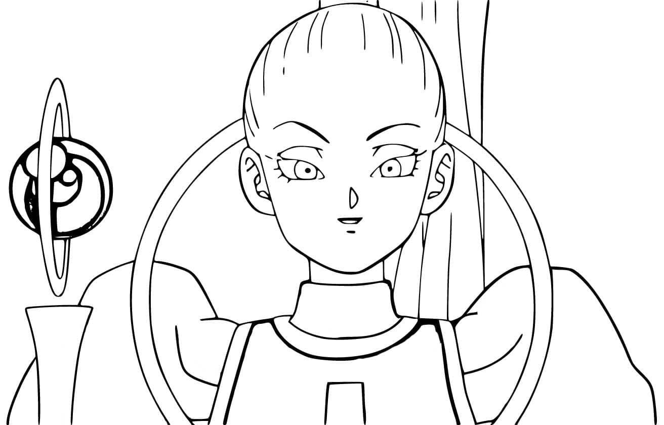 Coloriage Vados dans Anime Dragon Ball Super