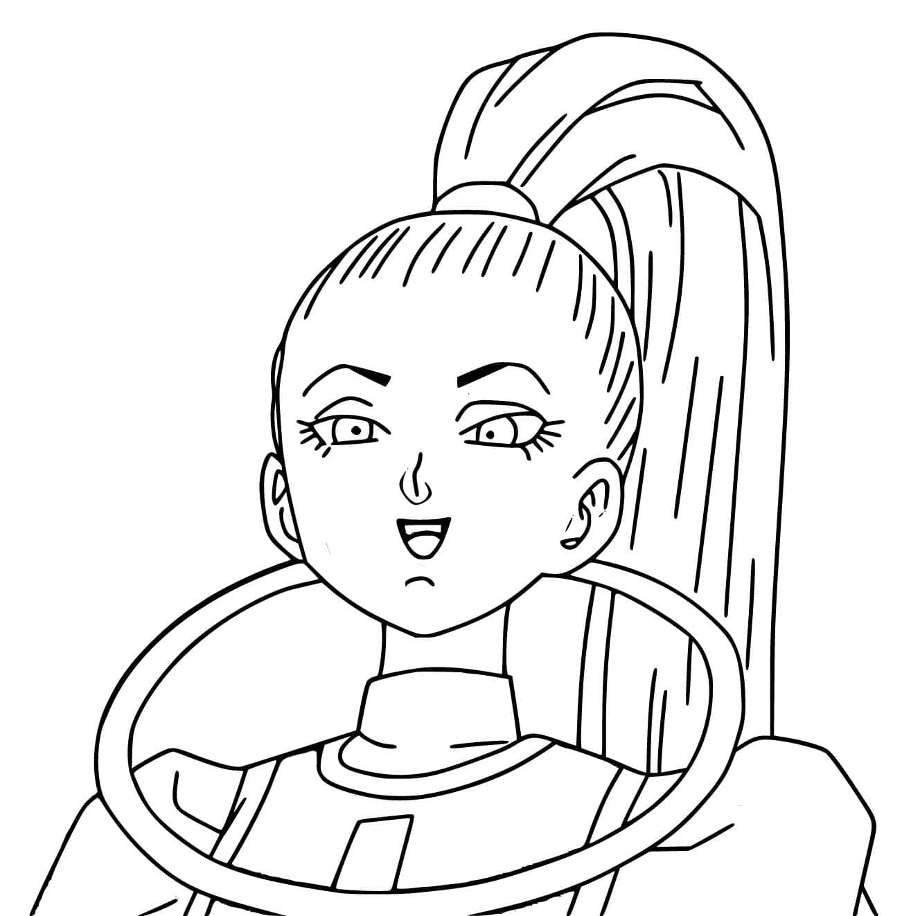 Coloriage Vados de Anime Dragon Ball Super