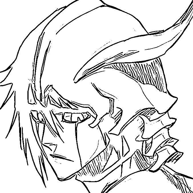 Coloriage Visage d'Ulquiorra Cifer