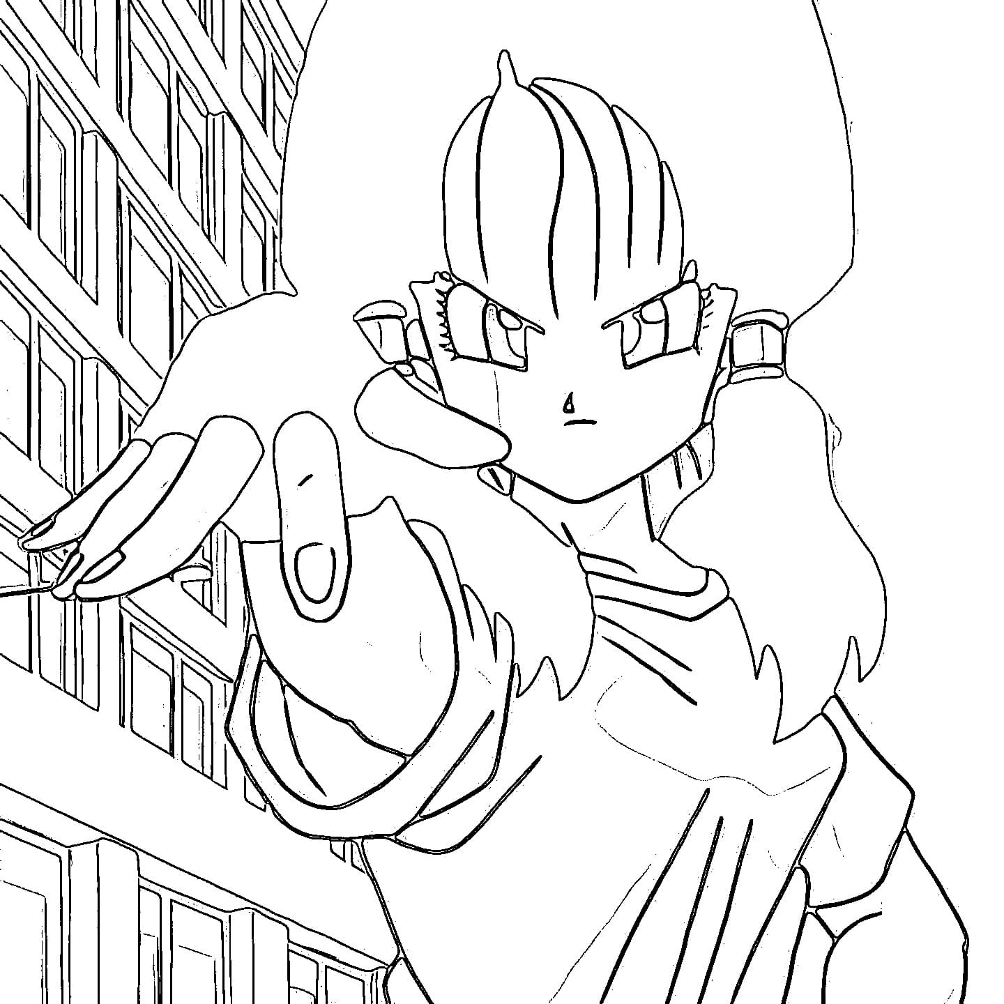 Coloriage Attaque de Videl