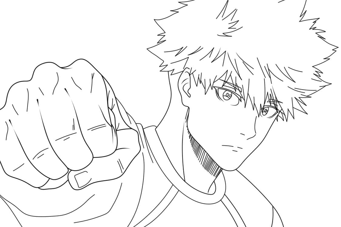 Coloriage Blue Lock Rensuke Kunigami