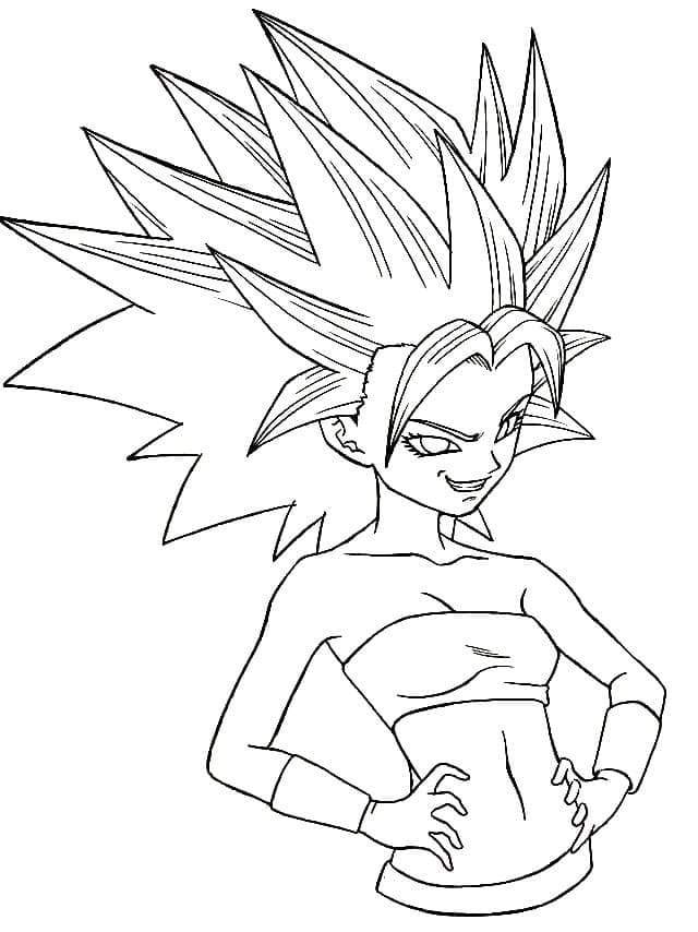 Coloriage Caulifla de Dragon Ball Super Coloriage Caulifla de Dragon Ball Super