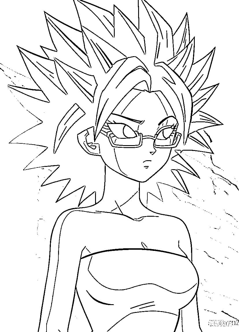 Coloriage Caulifla normale Coloriage Caulifla normale