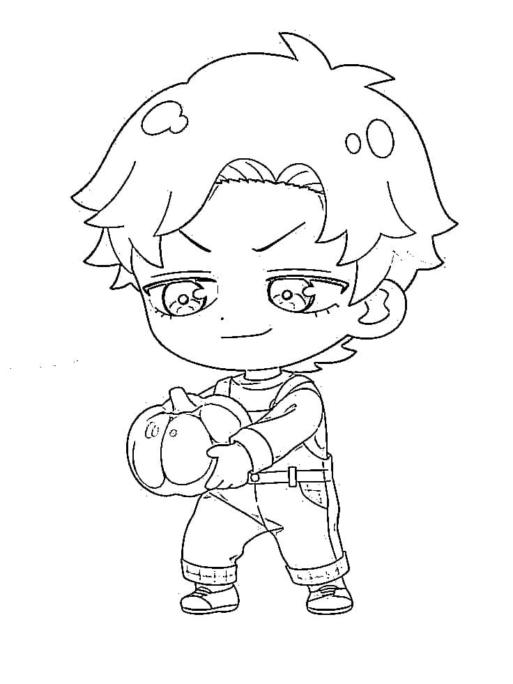 Coloriage Damian Desmond Chibi