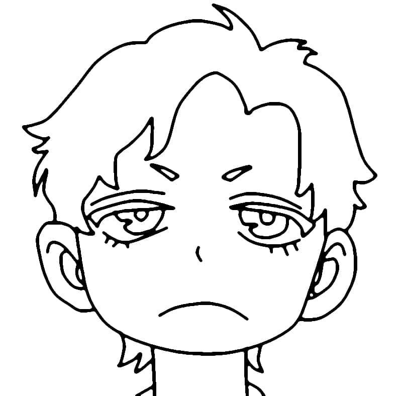 Coloriage Damian Desmond de Anime Spy x Family