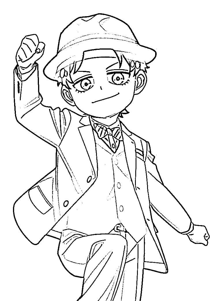 Coloriage Damian Desmond Espionner