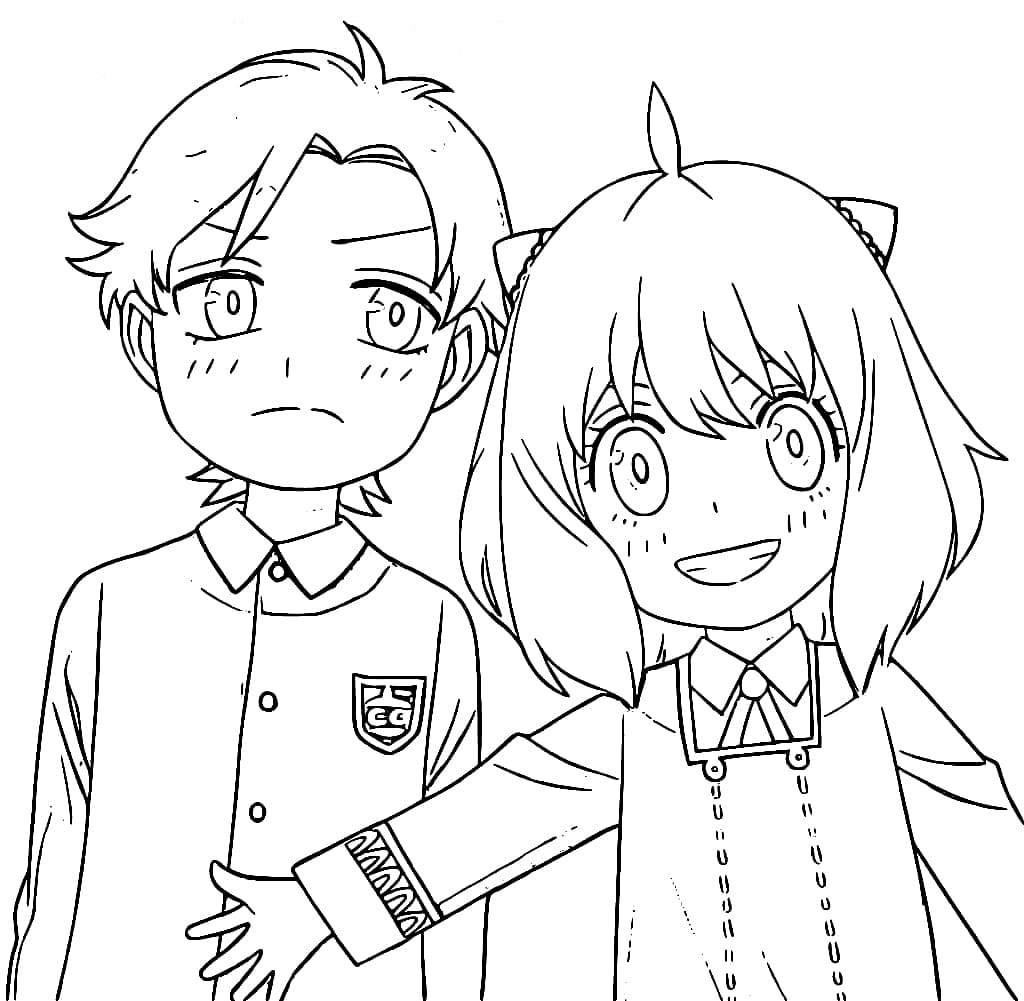 Coloriage Damian Desmond et Anya Forger