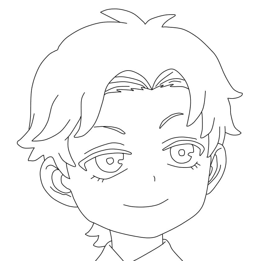Coloriage Damian Desmond souriant
