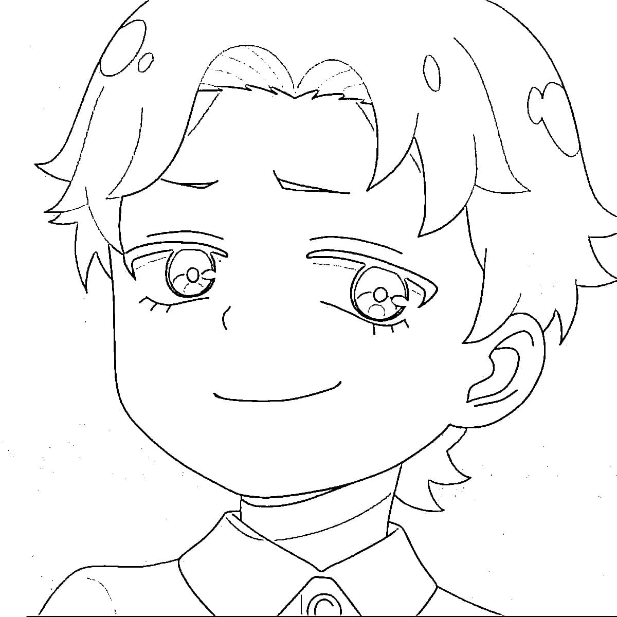 Coloriage Damian Desmond Souriante