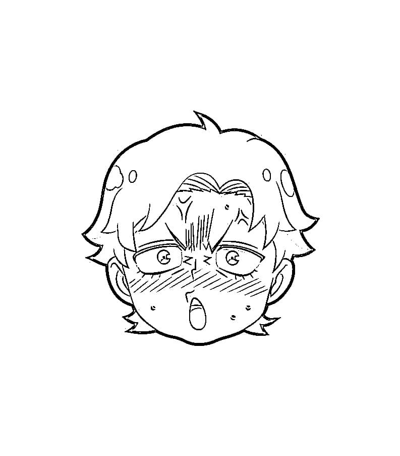 Coloriage Damian Desmond Surprendre