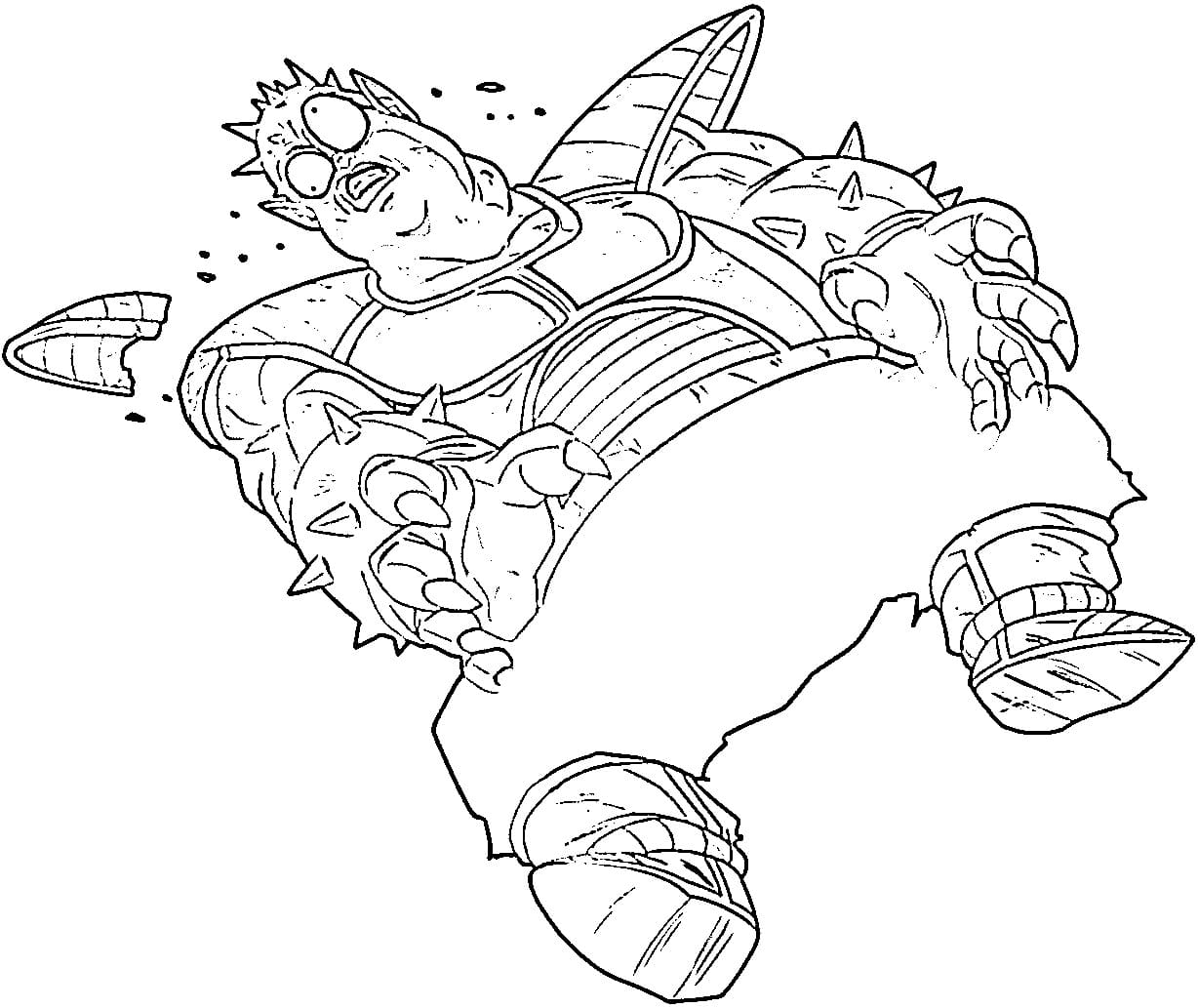 Coloriage Dodoria après le combat