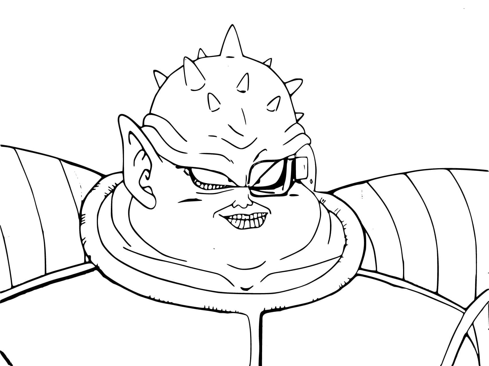 Coloriage Dodoria dans Anime Dragon Ball Z