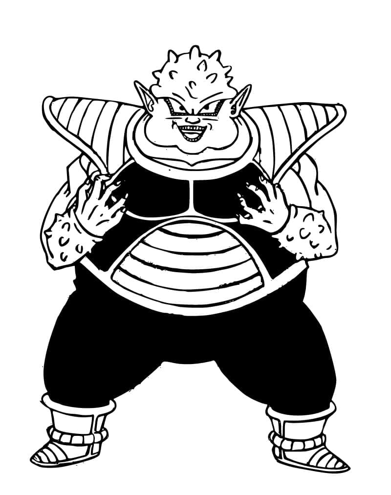 Coloriage Dodoria dans Dragon Ball Z